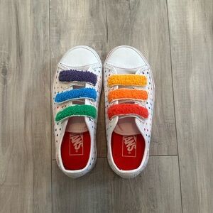 Vans Kids' White Sneakers with Colorful Straps. Never worn.